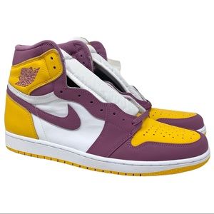 Air Jordan 1 Retro High Og Brotherhood University Gold/Light Bordeaux Size 14